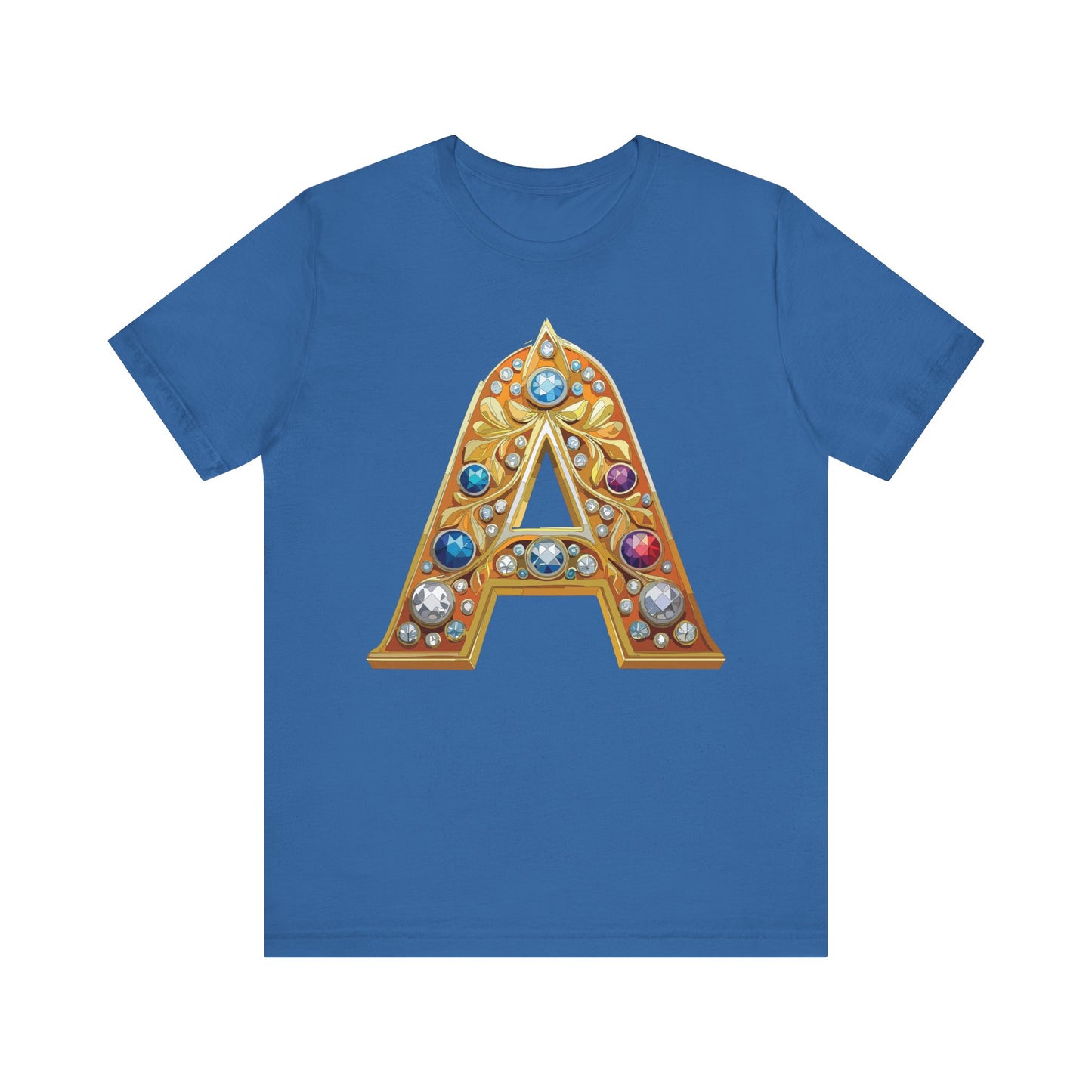 Letter Shirt, Shirt with Letters, Tee Shirt with Gold Letter, Shirt with Antique Letters