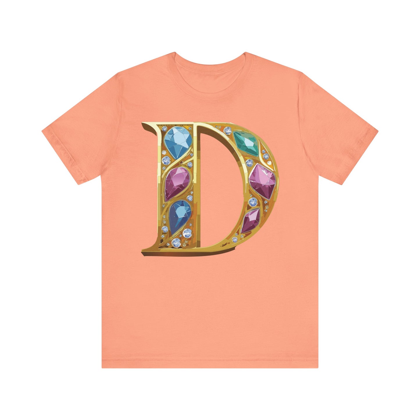 Letter Shirt, Shirt with Letters, Tee Shirt with Gold Letter, Shirt with Antique Letters