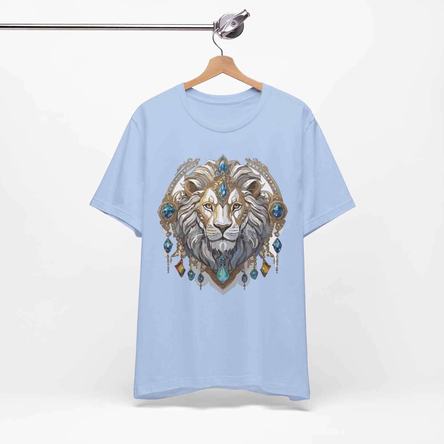 Animal Shirt, Shirt with Animal, Tee Shirt with Gold Animal Medal, Shirt with Antique Animal Medallion