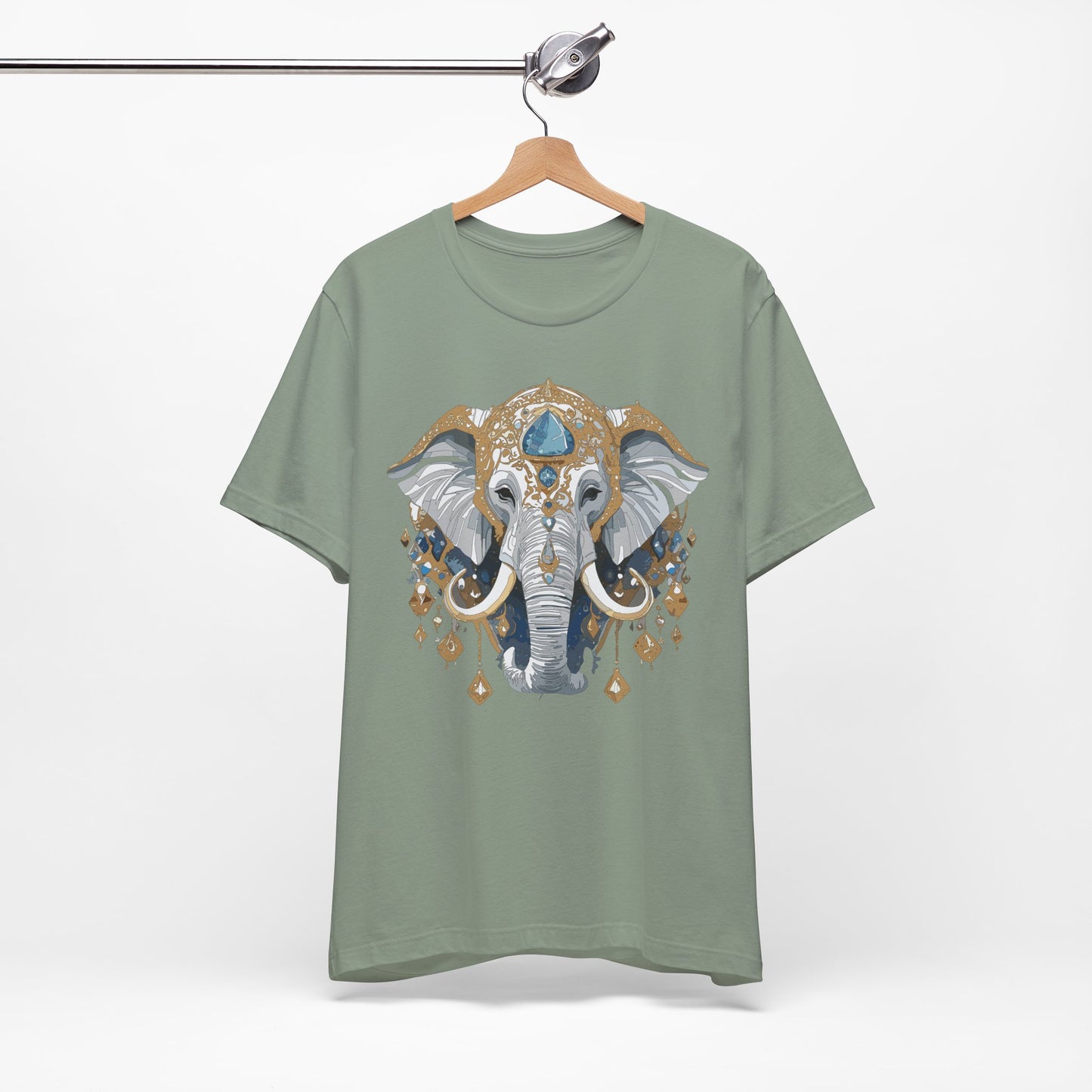 Animal Shirt, Shirt with Animal, Tee Shirt with Gold Animal Medal, Shirt with Antique Animal Medallion