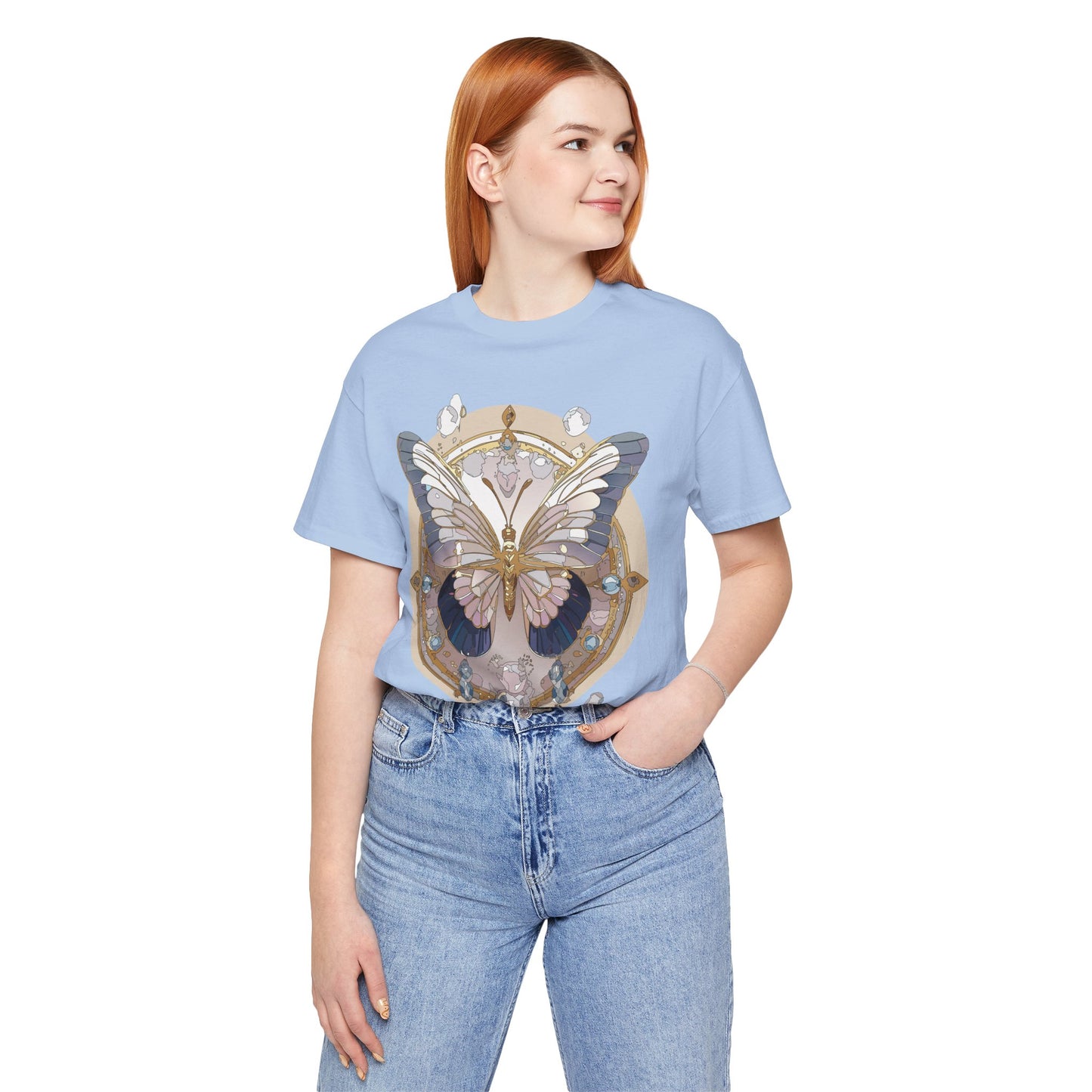 Butterfly Shirt, Shirt with Butterfly, Tee Shirt with Antique Butterfly