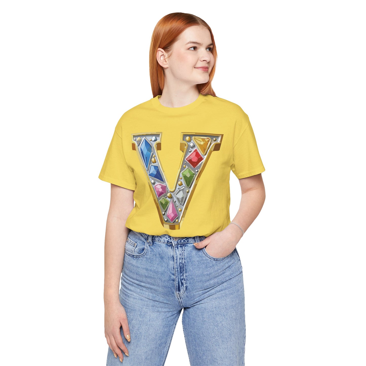 Letter Shirt, Shirt with Letters, Tee Shirt with Gold Letter, Shirt with Antique Letters