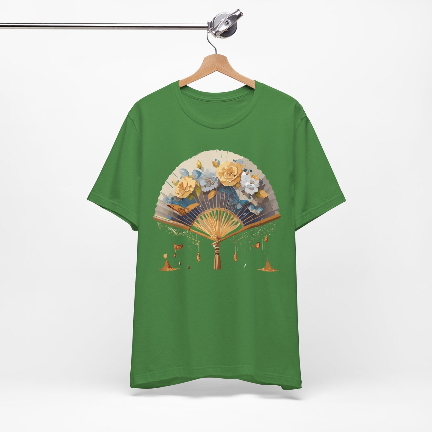 Fan shirt, Shirt with Fan, Tee Shirt with Gold Blower
