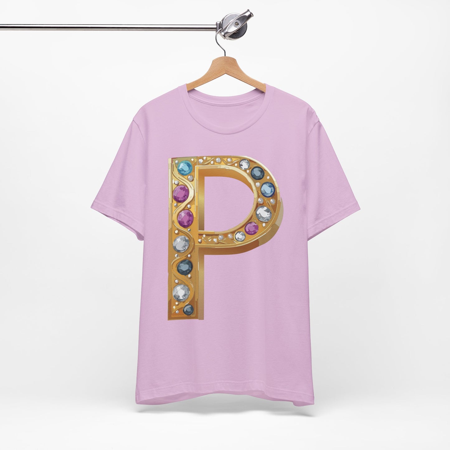 Letter Shirt, Shirt with Letters, Tee Shirt with Gold Letter, Shirt with Antique Letters
