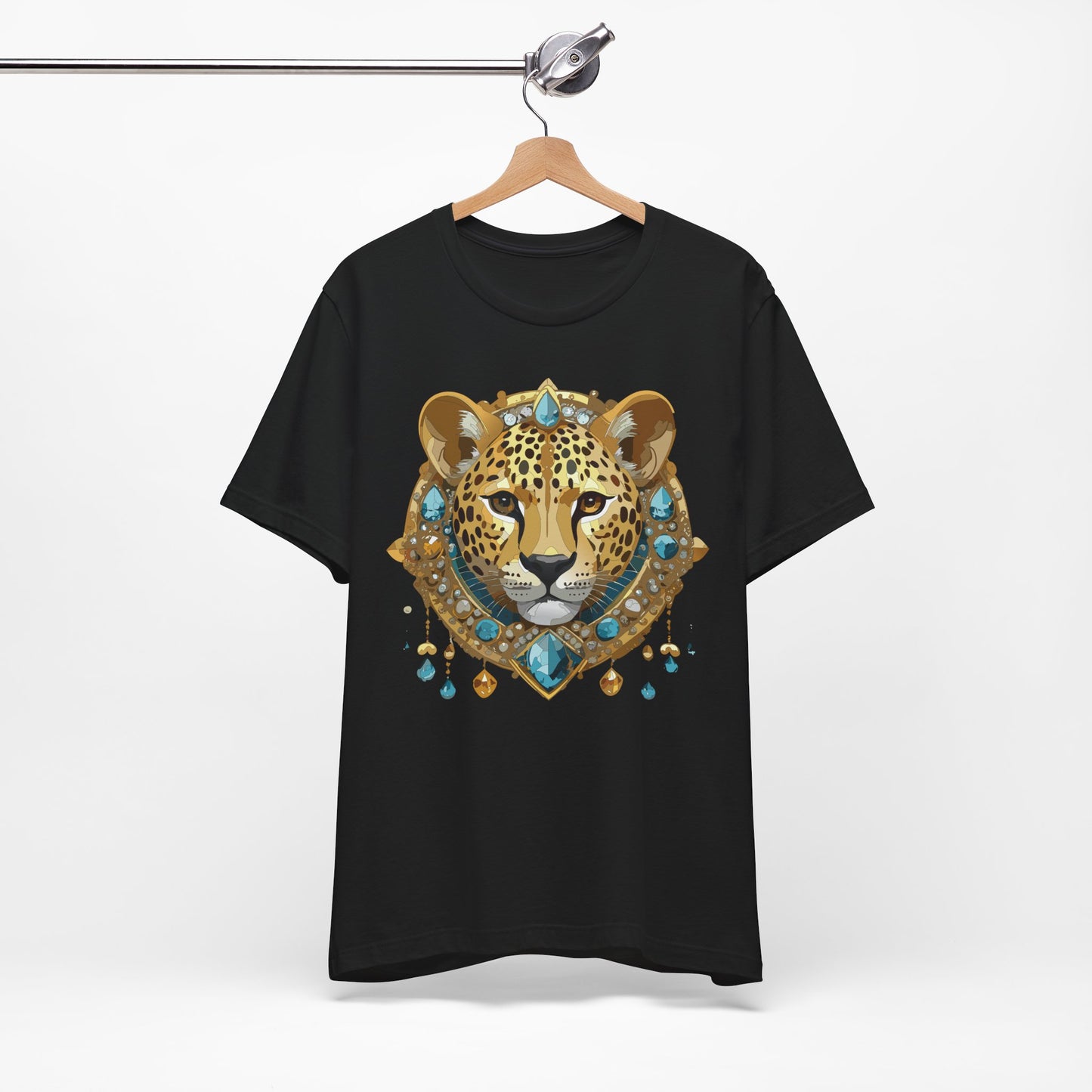 Animal Shirt, Shirt with Animal, Tee Shirt with Gold Animal Medal, Shirt with Antique Animal Medallion