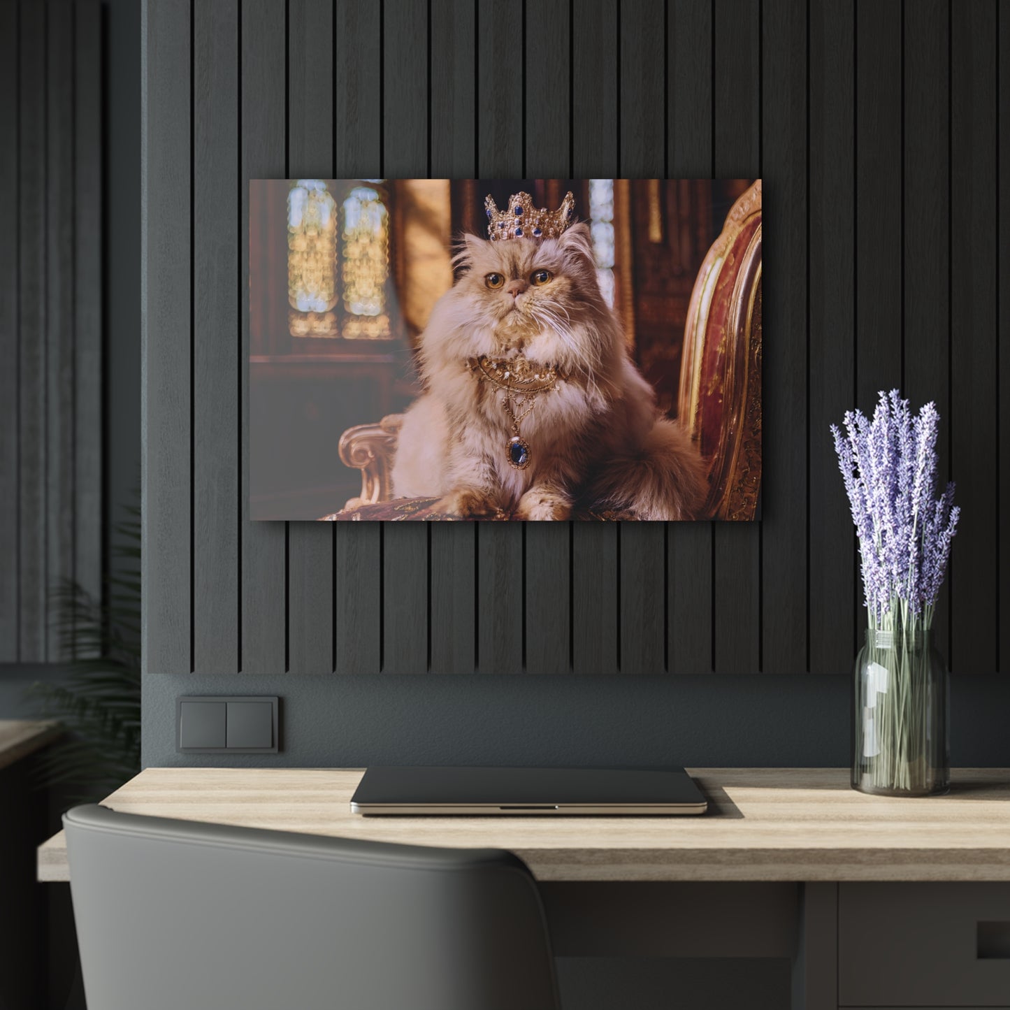 Crown Cat Wall Decor, Wall Art Decor with Animals 1