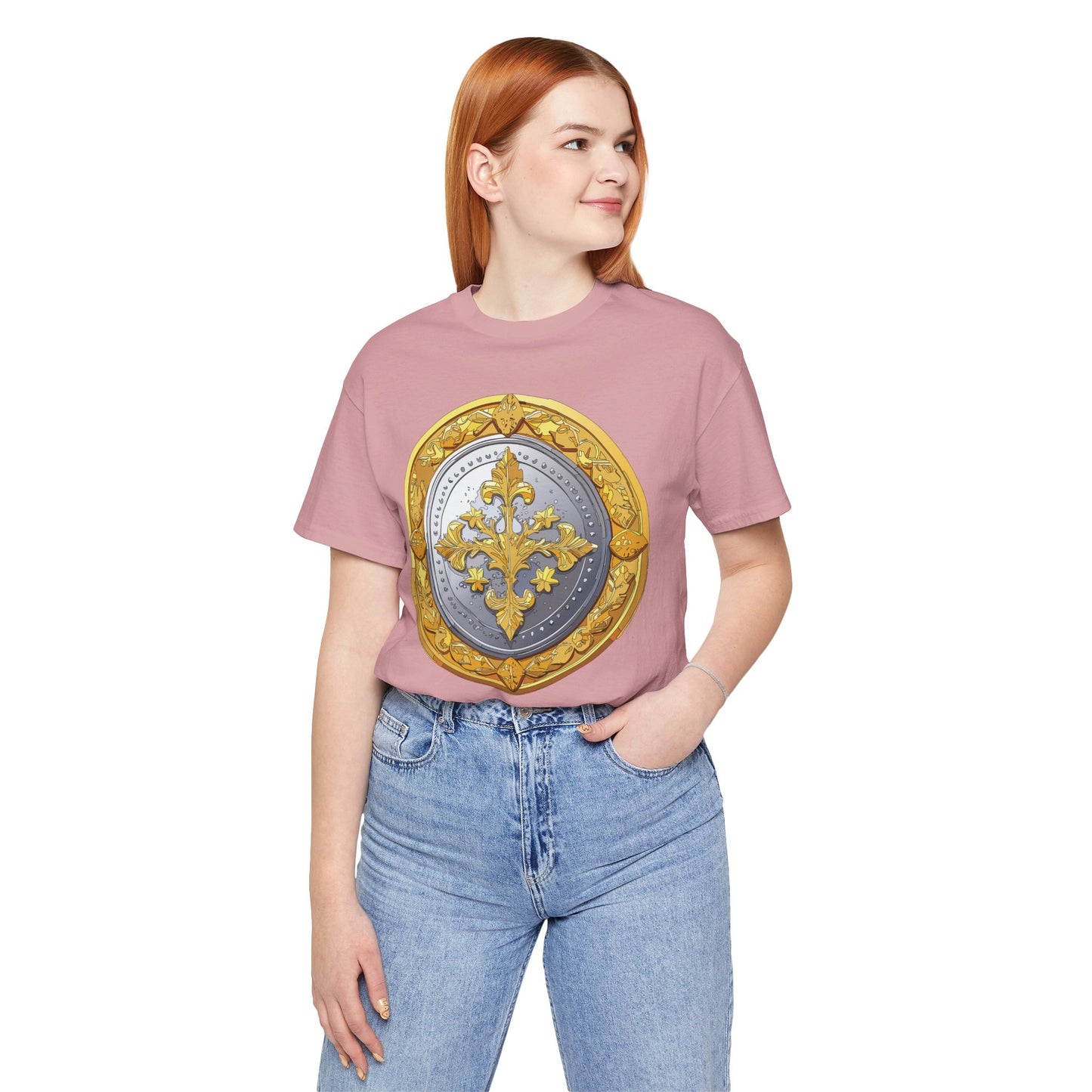 Coin Shirt, Shirt with Coin, Tee Shirt with Gold Coin, Shirt with Antique Coin