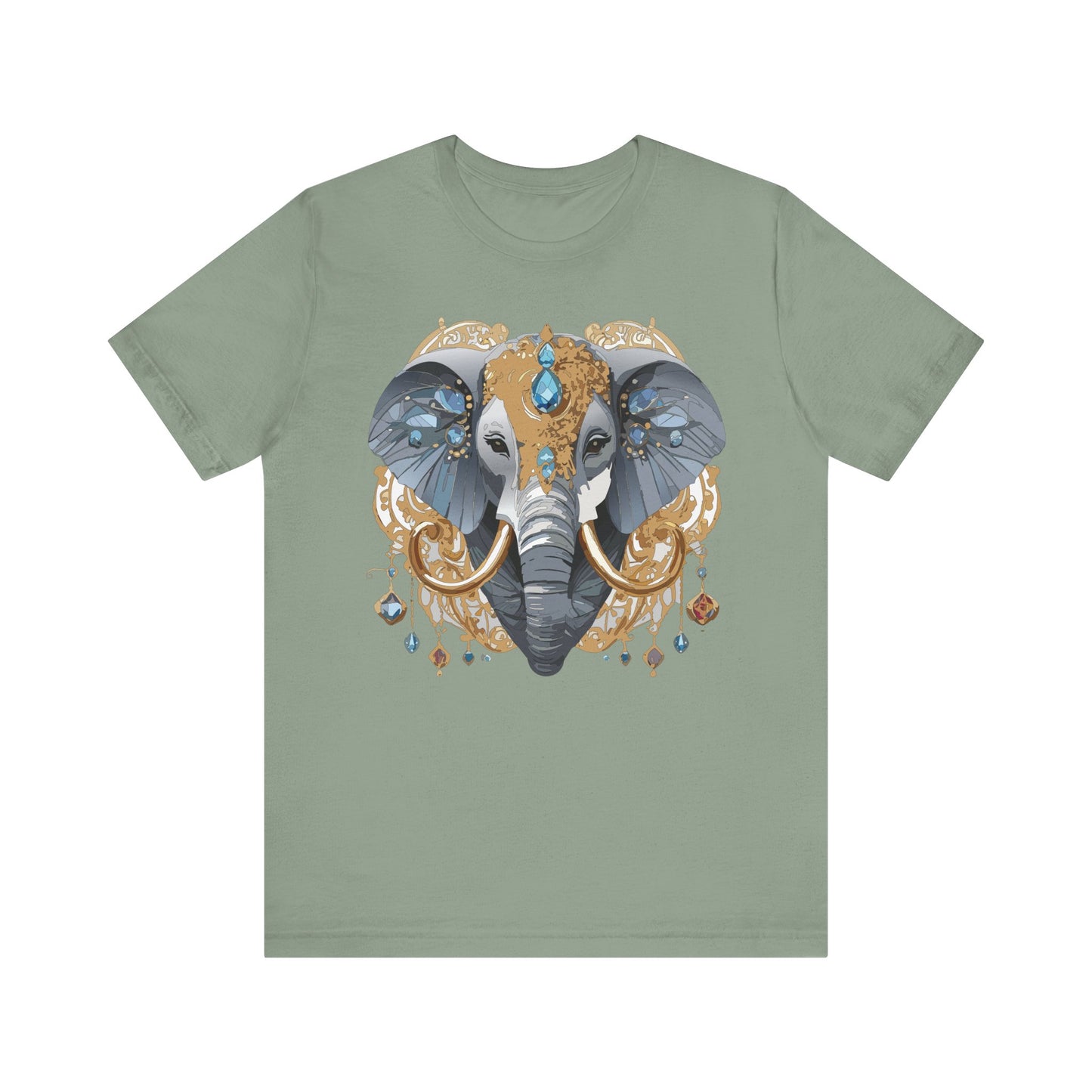 Animal Shirt, Shirt with Animal, Tee Shirt with Gold Animal Medal, Shirt with Antique Animal Medallion
