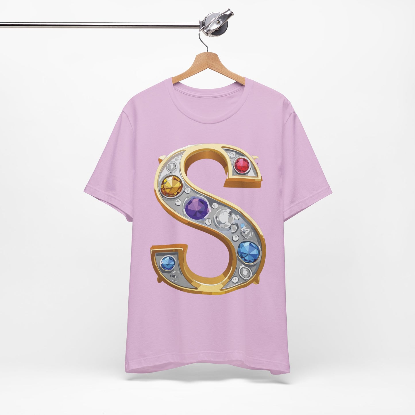 Letter Shirt, Shirt with Letters, Tee Shirt with Gold Letter, Shirt with Antique Letters