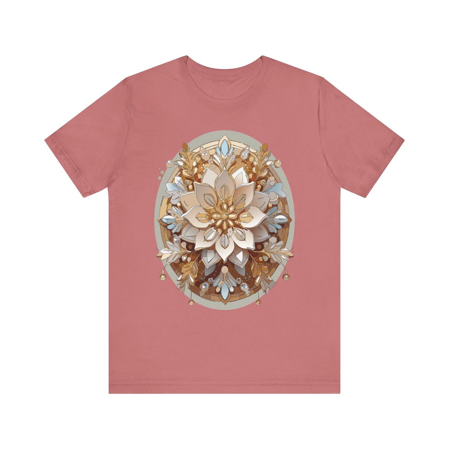 Floral Shirt, Flower Shirt, Tee Shirt with Antique Flower