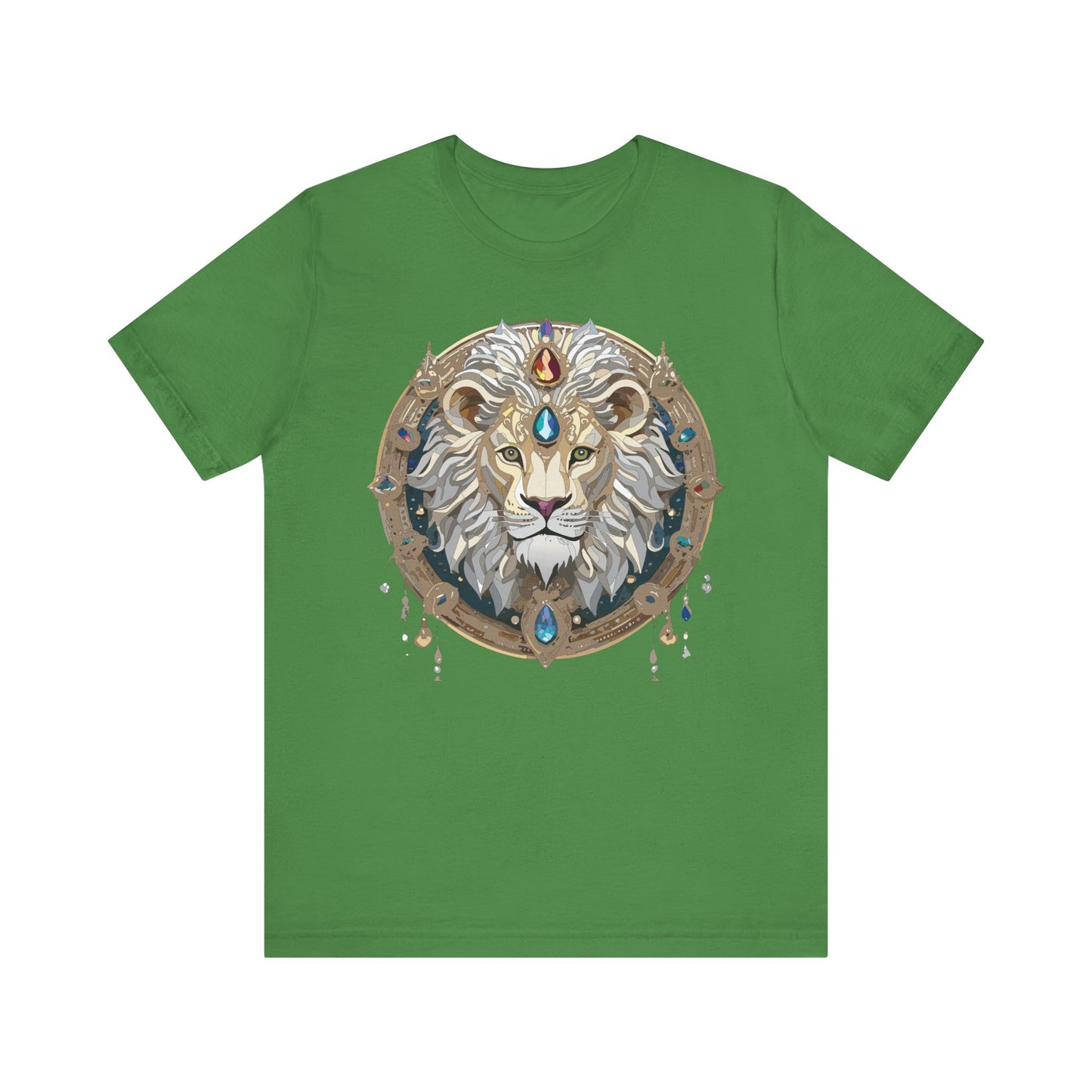 Animal Shirt, Shirt with Animal, Tee Shirt with Gold Animal Medal, Shirt with Antique Animal Medallion