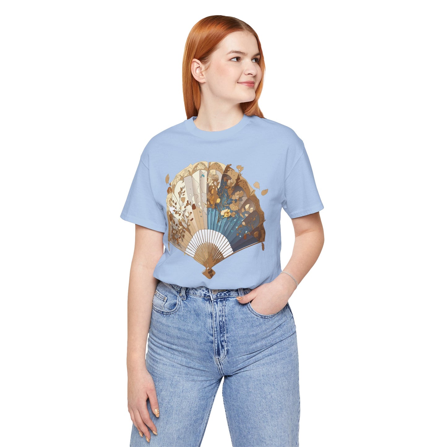 Fan shirt, Shirt with Fan, Tee Shirt with Gold Blower