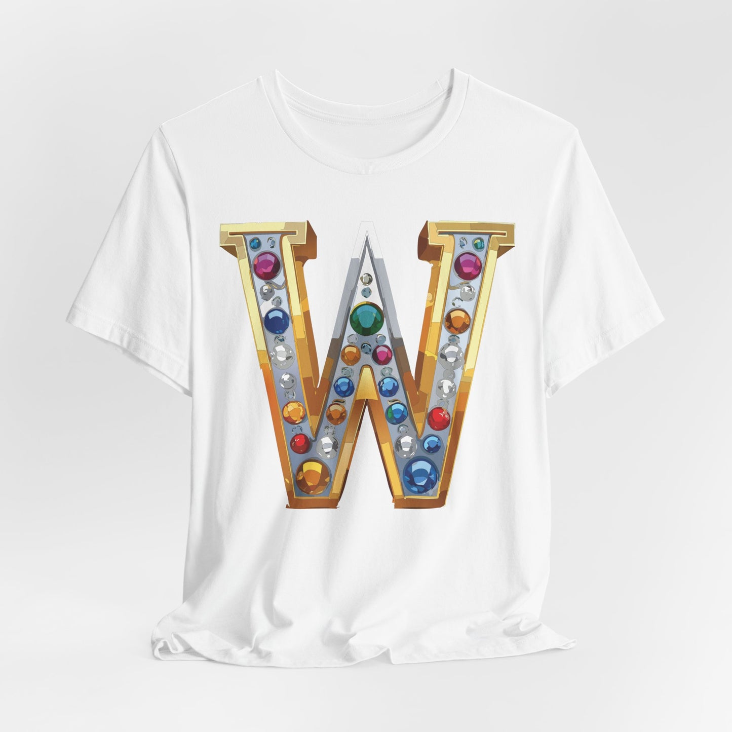 Letter Shirt, Shirt with Letters, Tee Shirt with Gold Letter, Shirt with Antique Letters