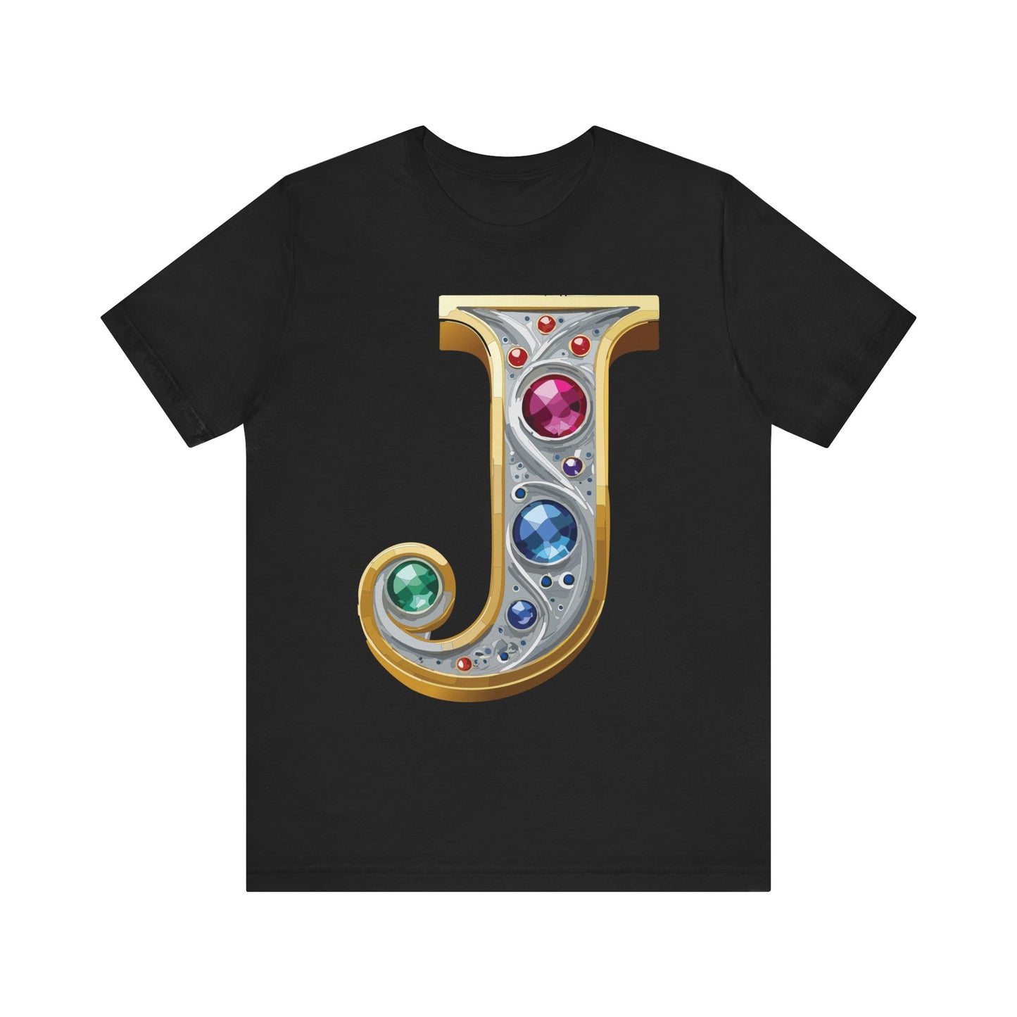 Letter Shirt, Shirt with Letters, Tee Shirt with Gold Letter, Shirt with Antique Letters
