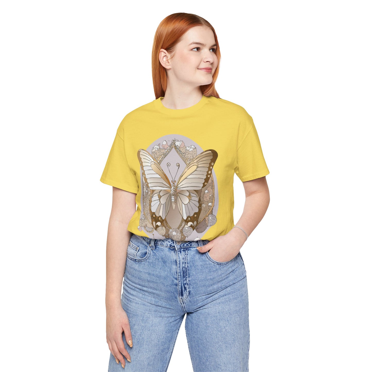 Butterfly Shirt, Shirt with Butterfly, Tee Shirt with Antique Butterfly
