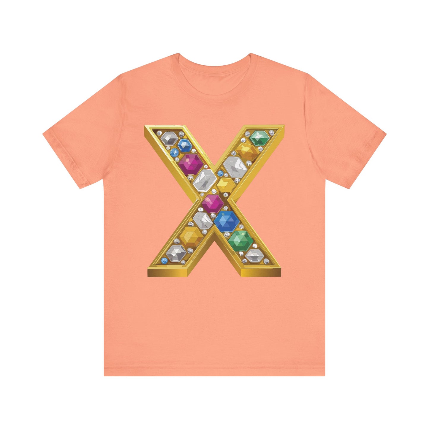 Letter Shirt, Shirt with Letters, Tee Shirt with Gold Letter, Shirt with Antique Letters