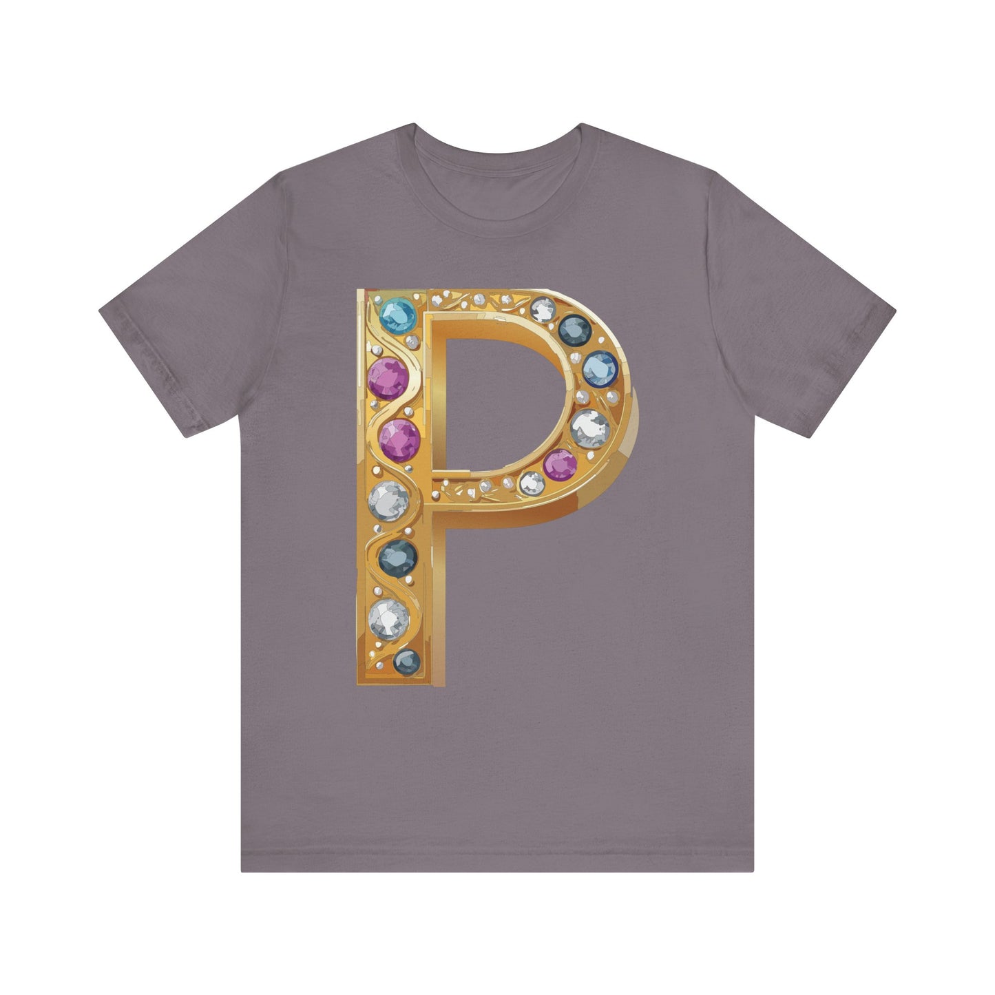 Letter Shirt, Shirt with Letters, Tee Shirt with Gold Letter, Shirt with Antique Letters