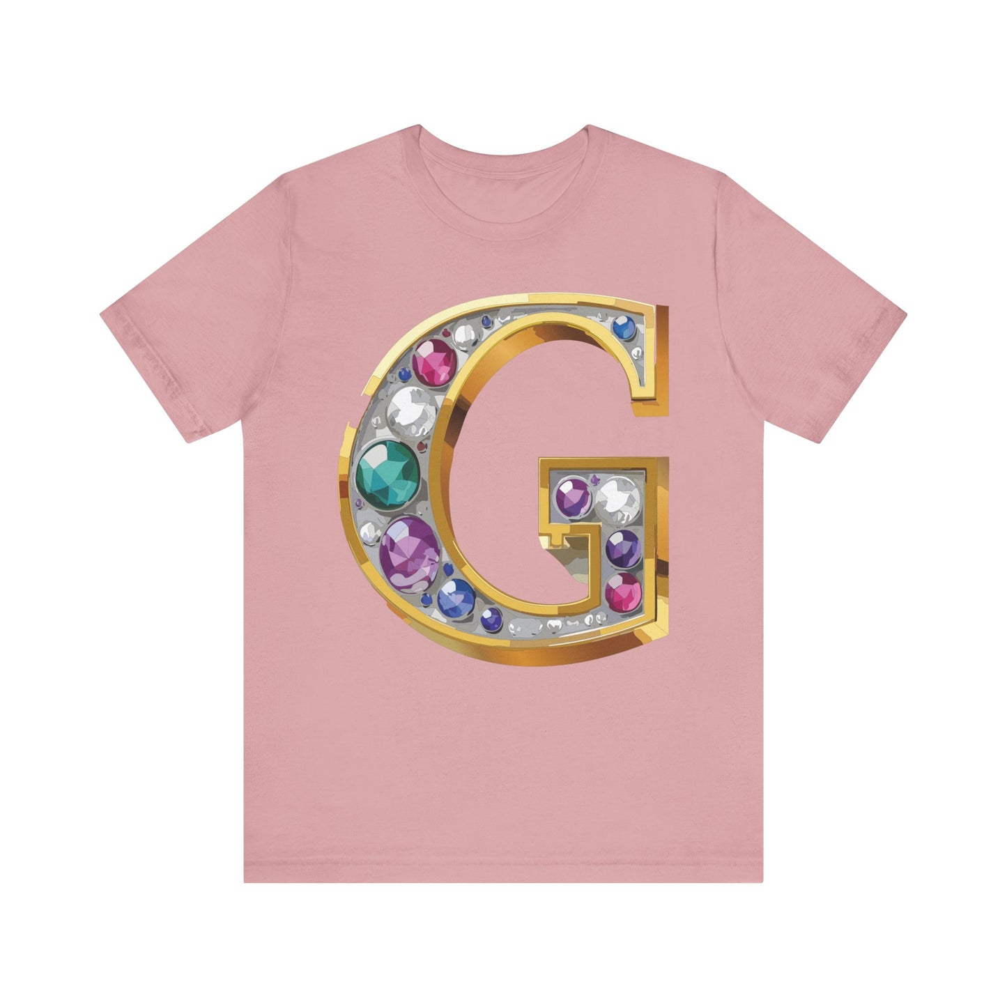 Letter Shirt, Shirt with Letters, Tee Shirt with Gold Letter, Shirt with Antique Letters