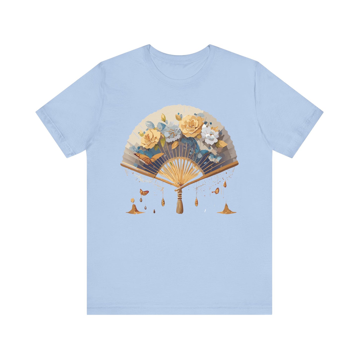 Fan shirt, Shirt with Fan, Tee Shirt with Gold Blower