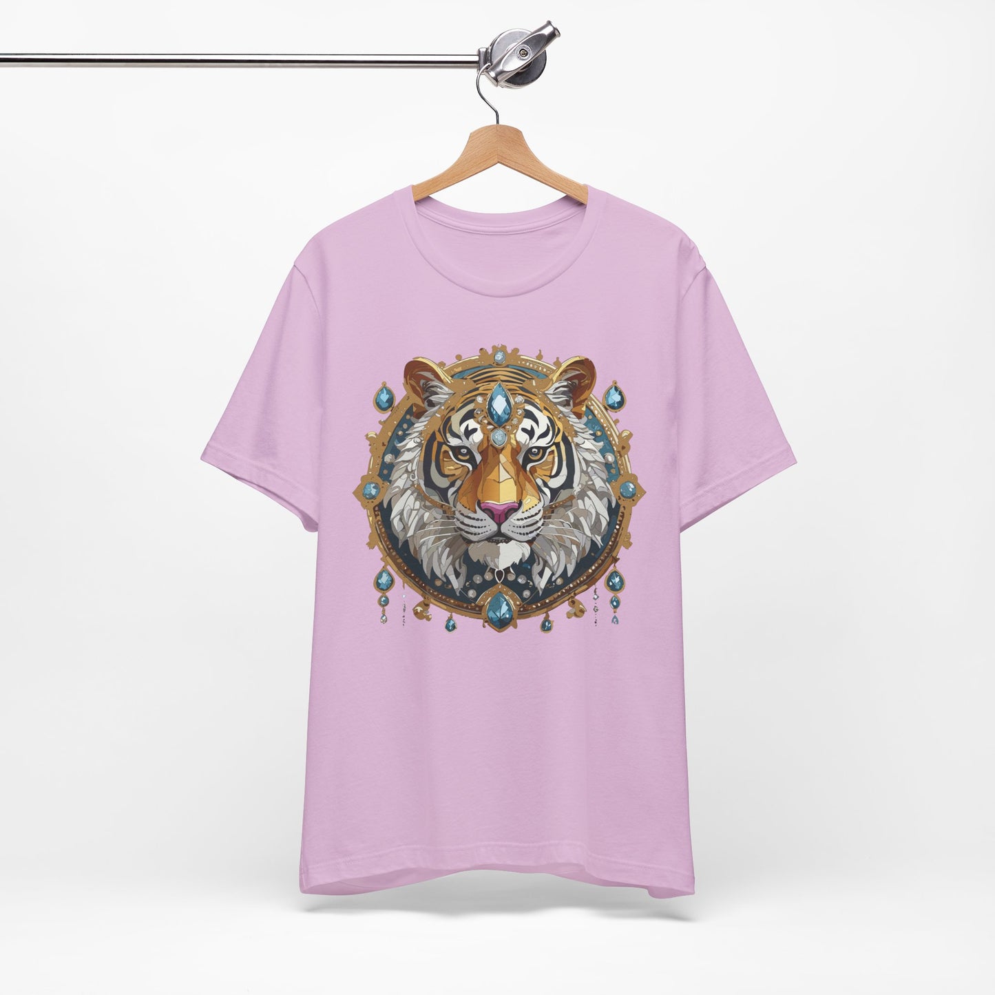Animal Shirt, Shirt with Animal, Tee Shirt with Gold Animal Medal, Shirt with Antique Animal Medallion