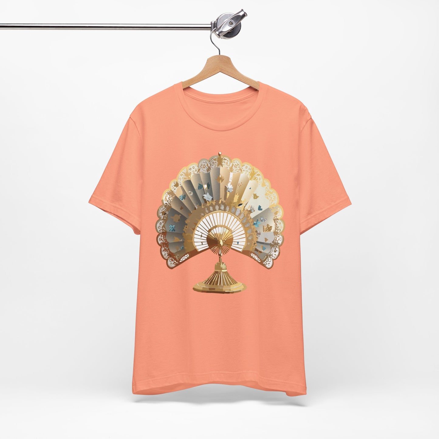 Fan shirt, Shirt with Fan, Tee Shirt with Gold Blower