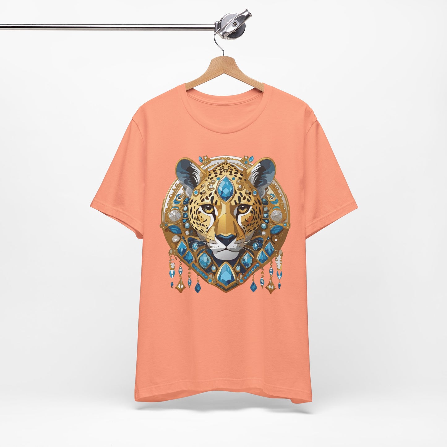 Animal Shirt, Shirt with Animal, Tee Shirt with Gold Animal Medal, Shirt with Antique Animal Medallion