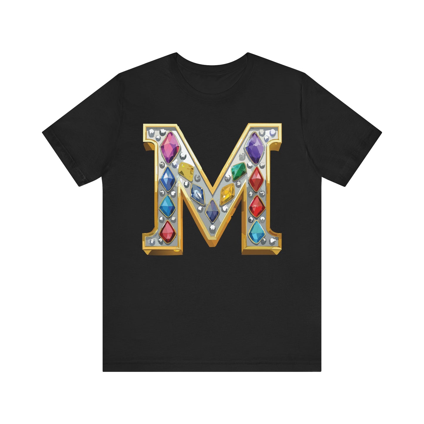 Letter Shirt, Shirt with Letters, Tee Shirt with Gold Letter, Shirt with Antique Letters