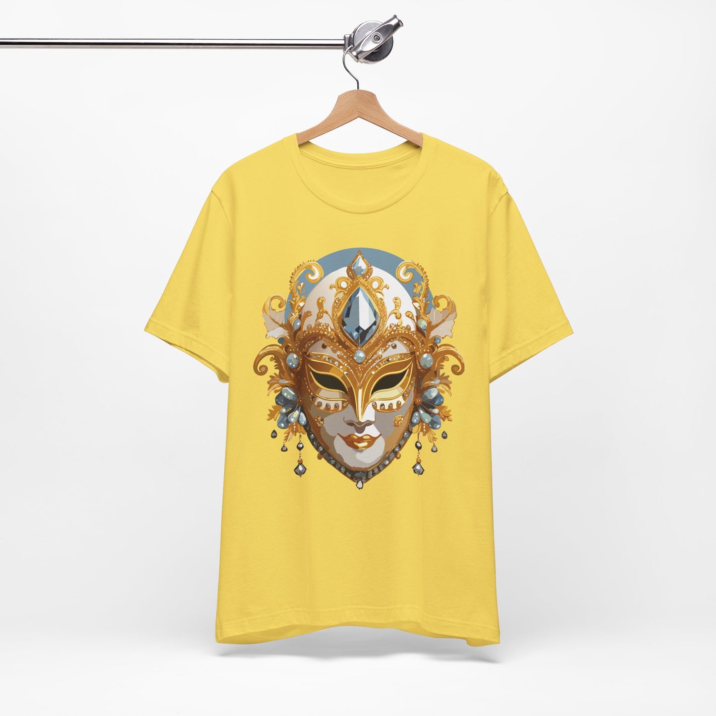 Mask Shirt, Shirt with Mask, Tee Shirt with Gold Face