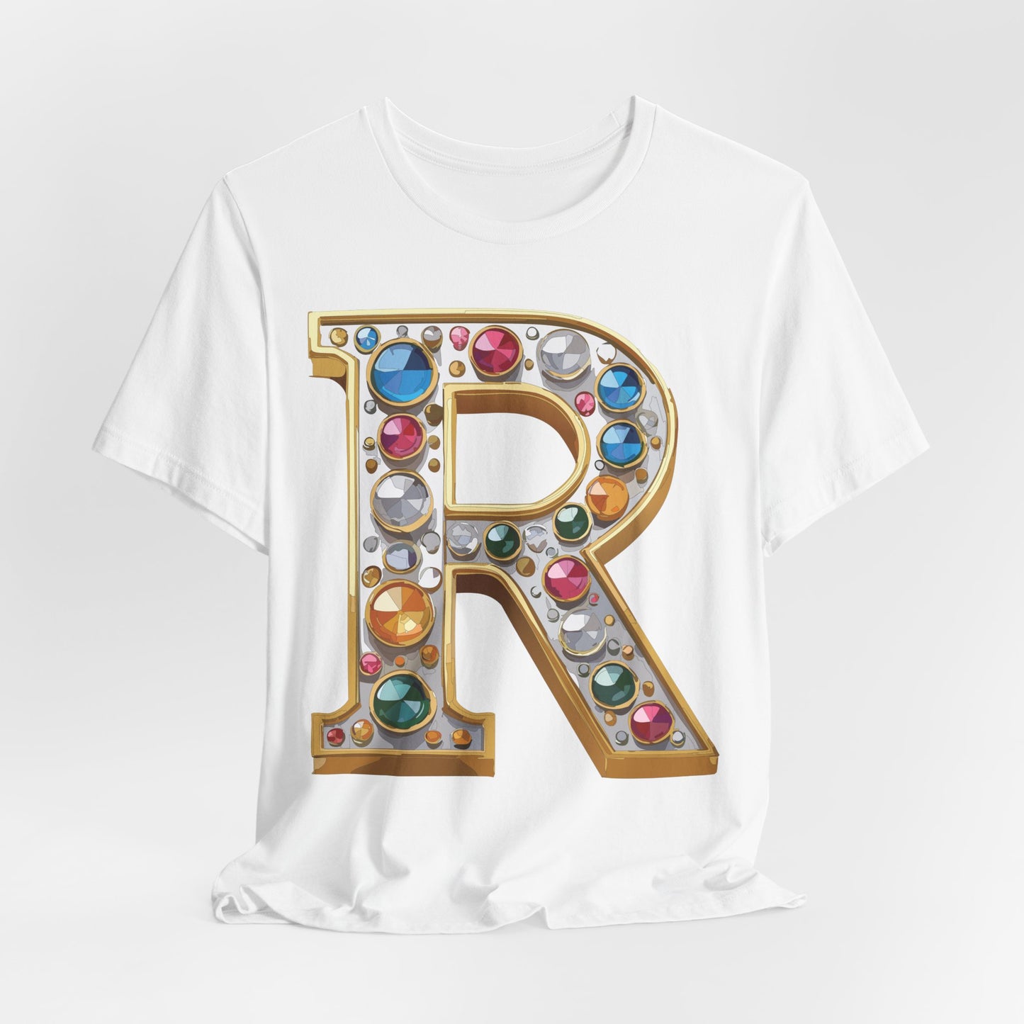 Letter Shirt, Shirt with Letters, Tee Shirt with Gold Letter, Shirt with Antique Letters