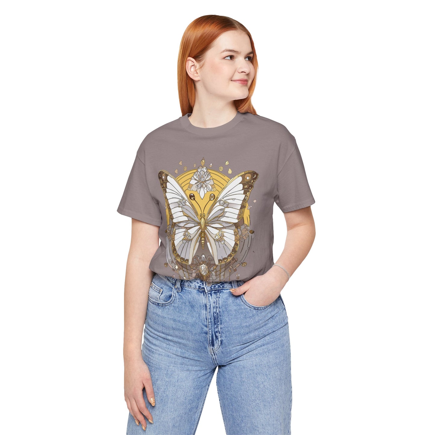 Butterfly Shirt, Shirt with Butterfly, Tee Shirt with Antique Butterfly