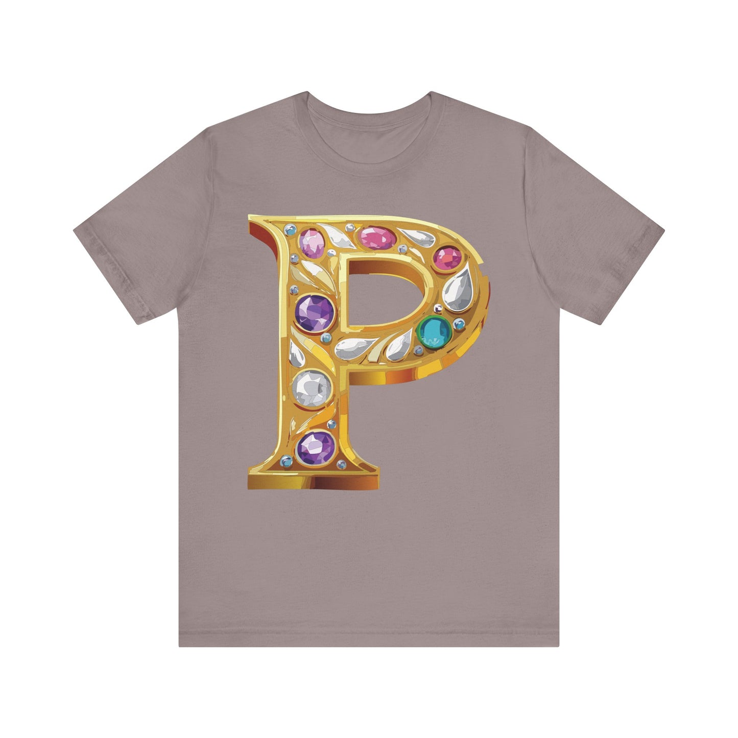 Letter Shirt, Shirt with Letters, Tee Shirt with Gold Letter, Shirt with Antique Letters