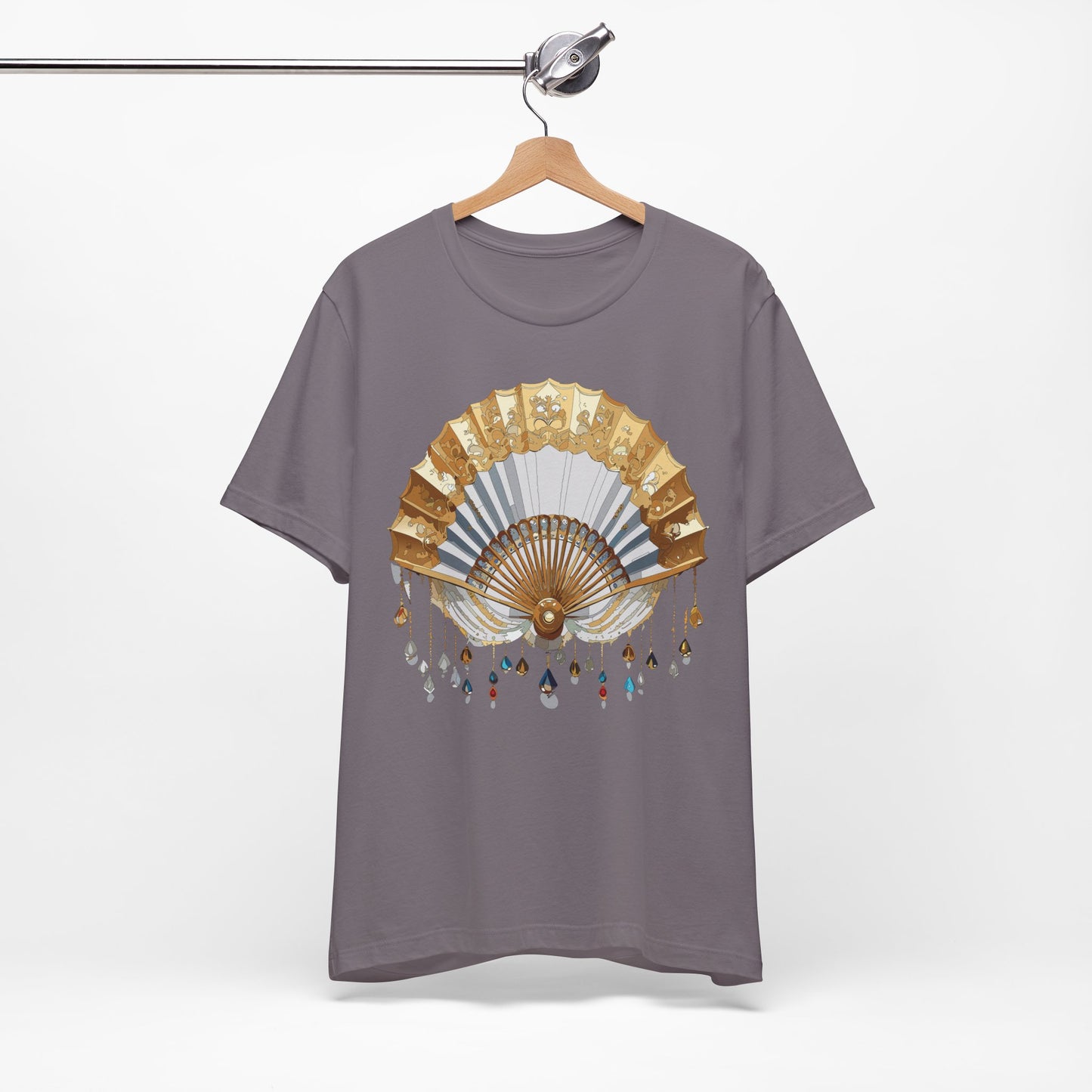 Fan shirt, Shirt with Fan, Tee Shirt with Gold Blower