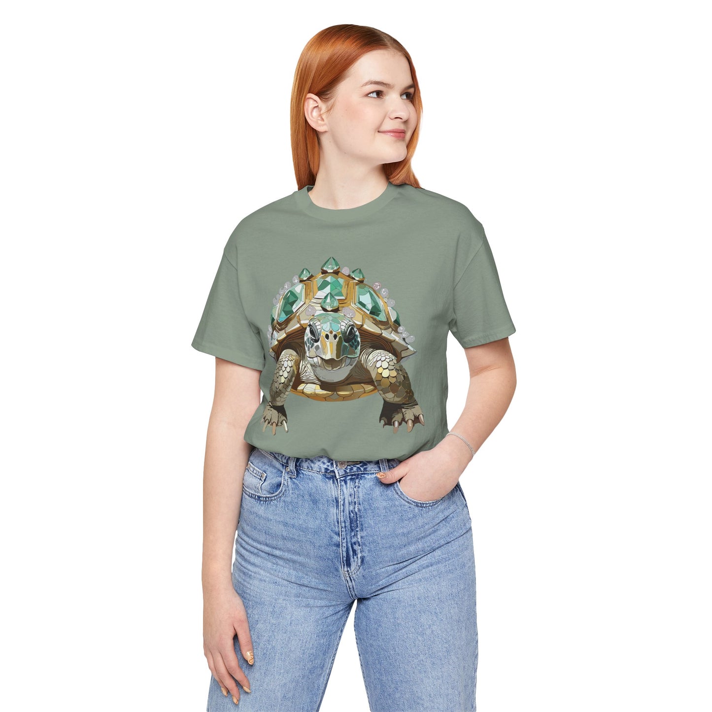 Animal Shirt, Shirt with Animal, Tee Shirt with Gold Animal Medal, Shirt with Antique Animal Medallion