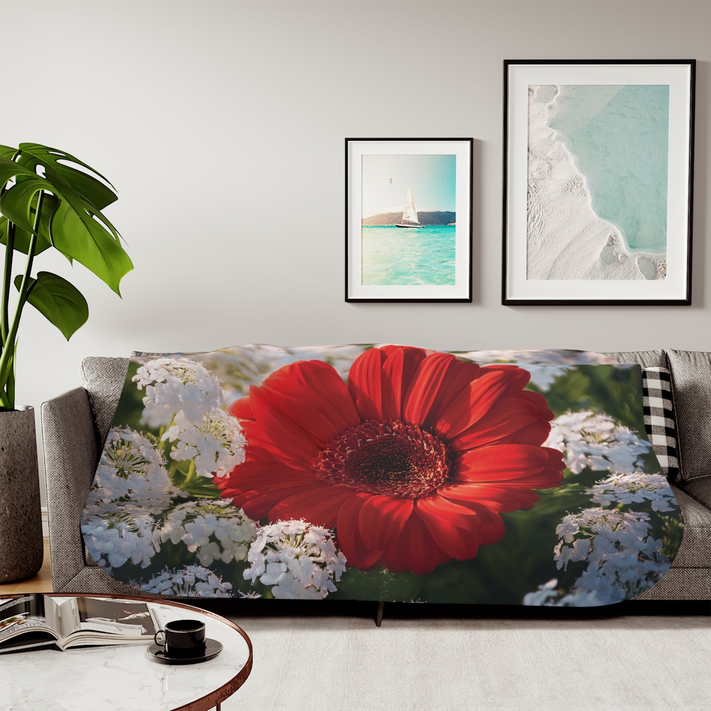 Floral Sherpa Blanket