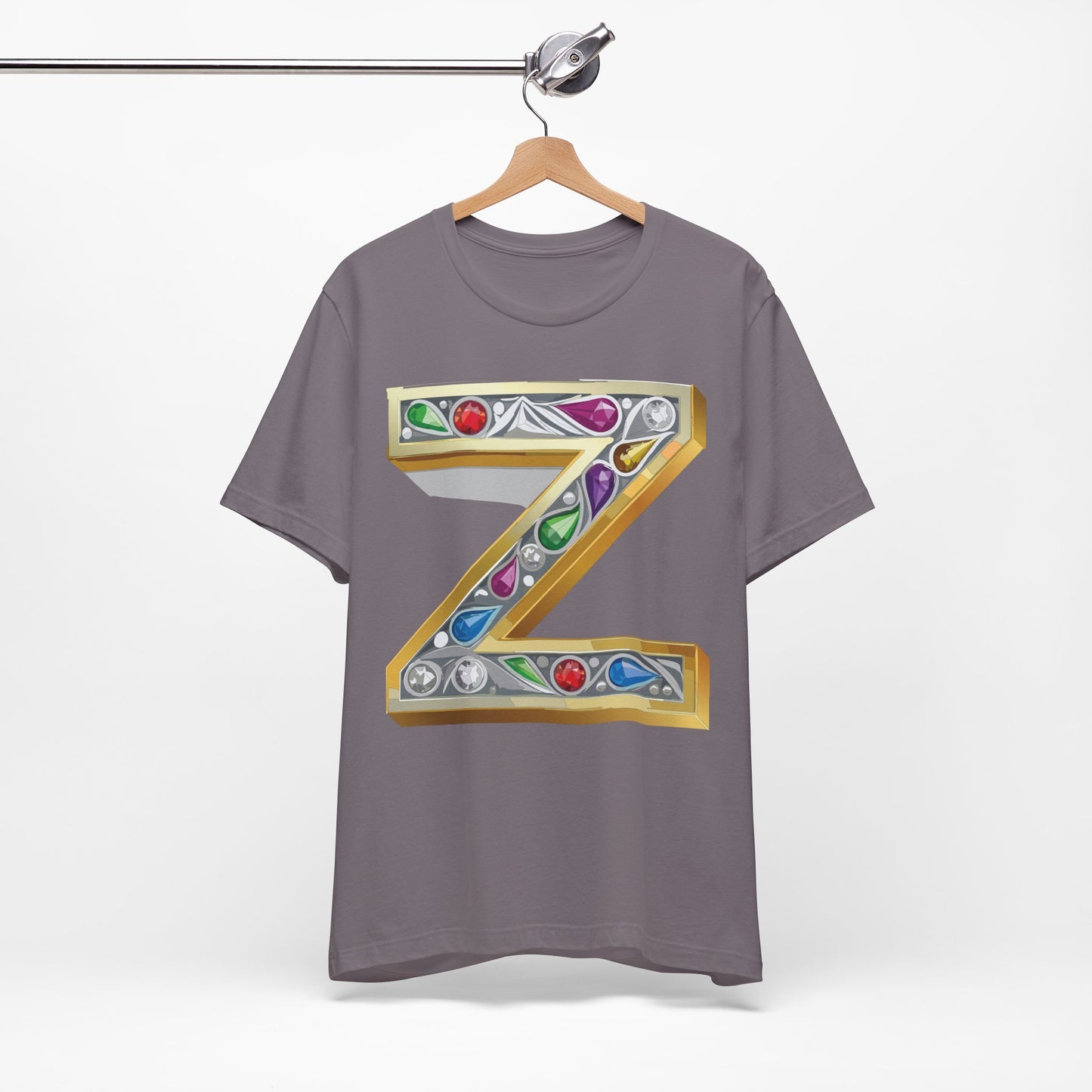 Letter Shirt, Shirt with Letters, Tee Shirt with Gold Letter, Shirt with Antique Letters