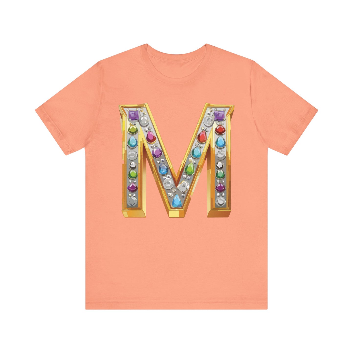 Letter Shirt, Shirt with Letters, Tee Shirt with Gold Letter, Shirt with Antique Letters