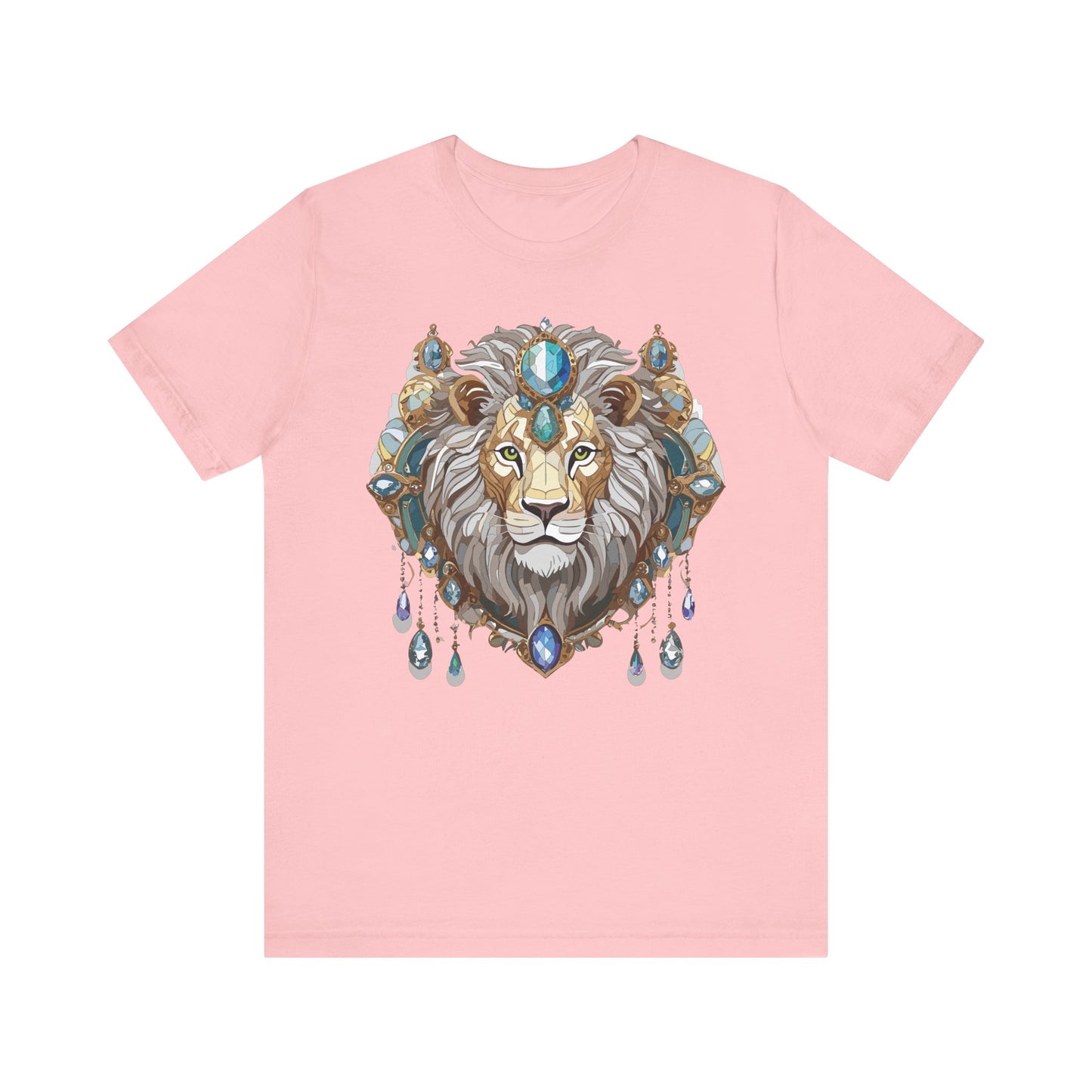 Animal Shirt, Shirt with Animal, Tee Shirt with Gold Animal Medal, Shirt with Antique Animal Medallion