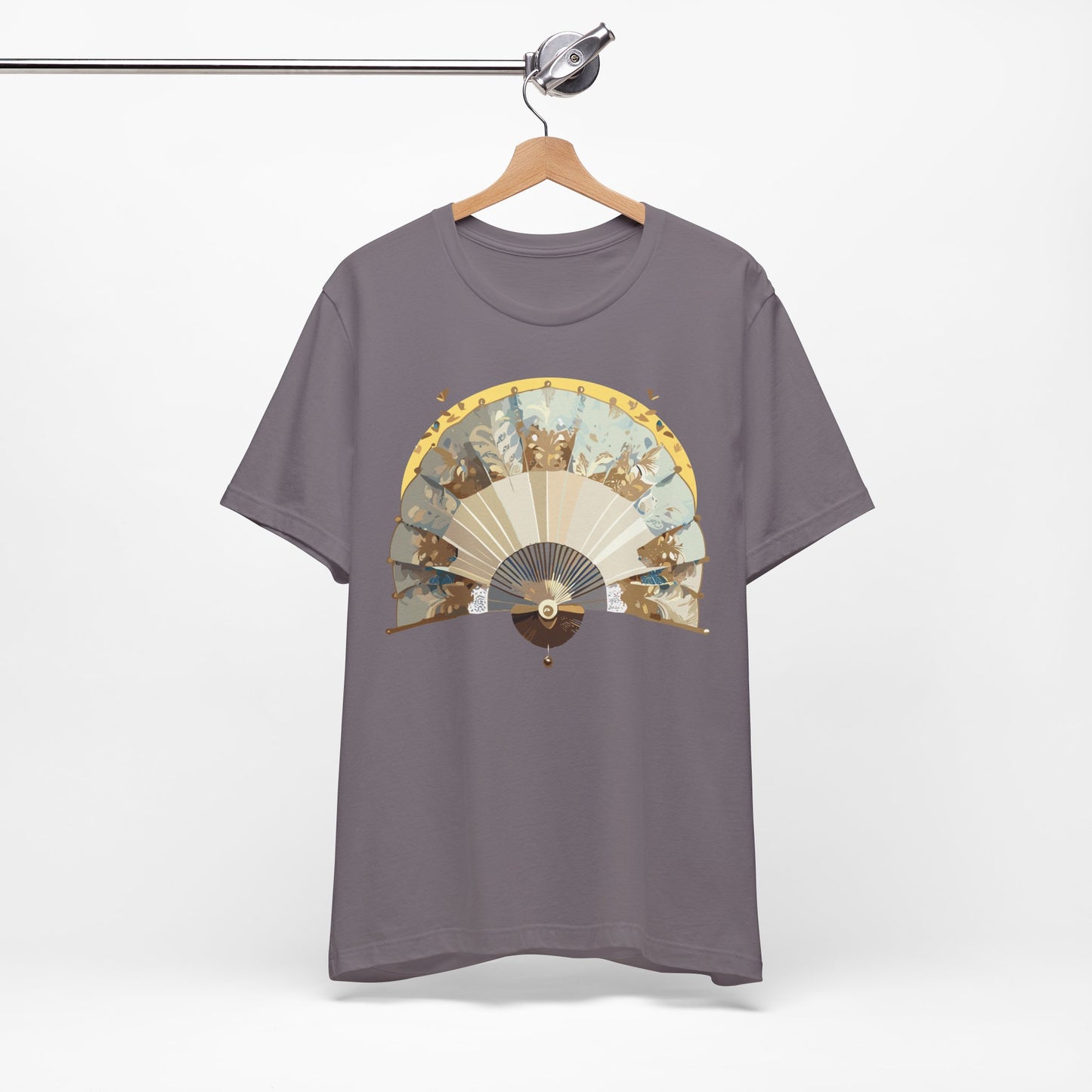 Fan shirt, Shirt with Fan, Tee Shirt with Gold Blower