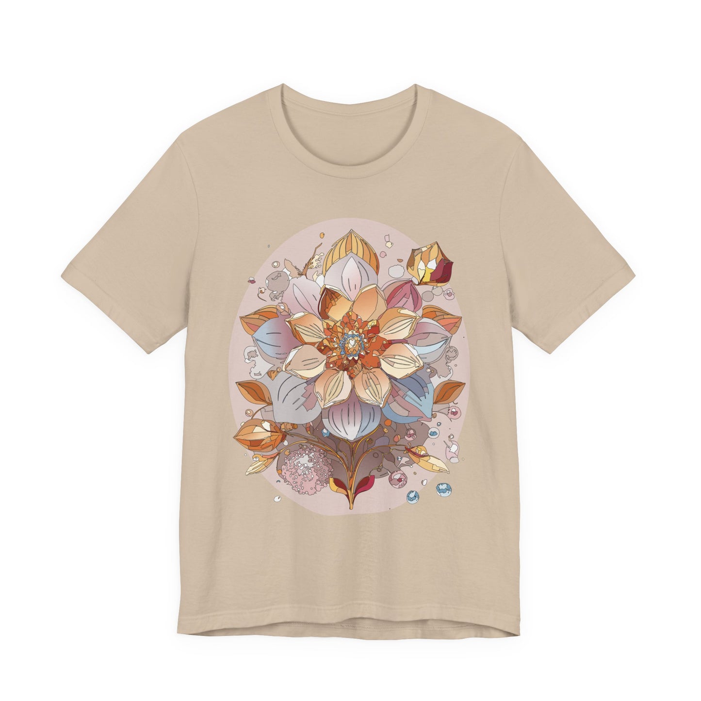 Floral Shirt, Flower Shirt, Tee Shirt with Antique Flower