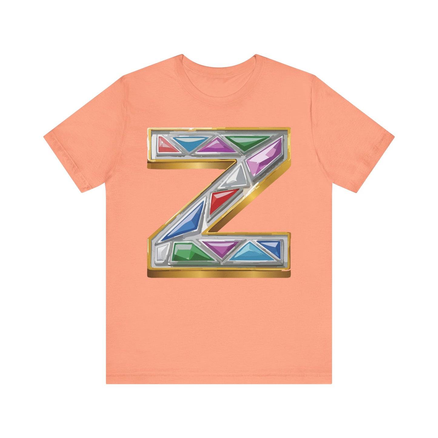Letter Shirt, Shirt with Letters, Tee Shirt with Gold Letter, Shirt with Antique Letters