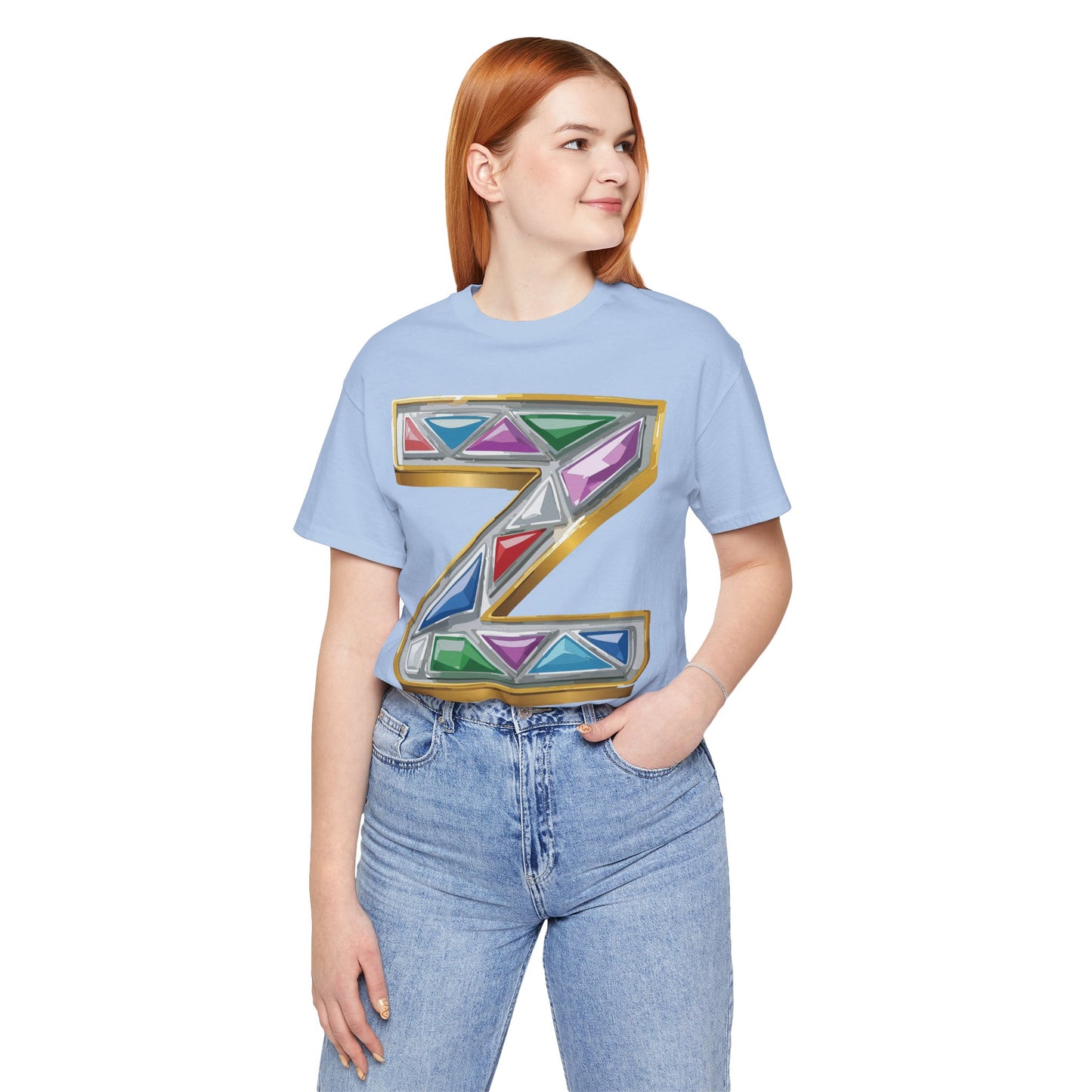 Letter Shirt, Shirt with Letters, Tee Shirt with Gold Letter, Shirt with Antique Letters