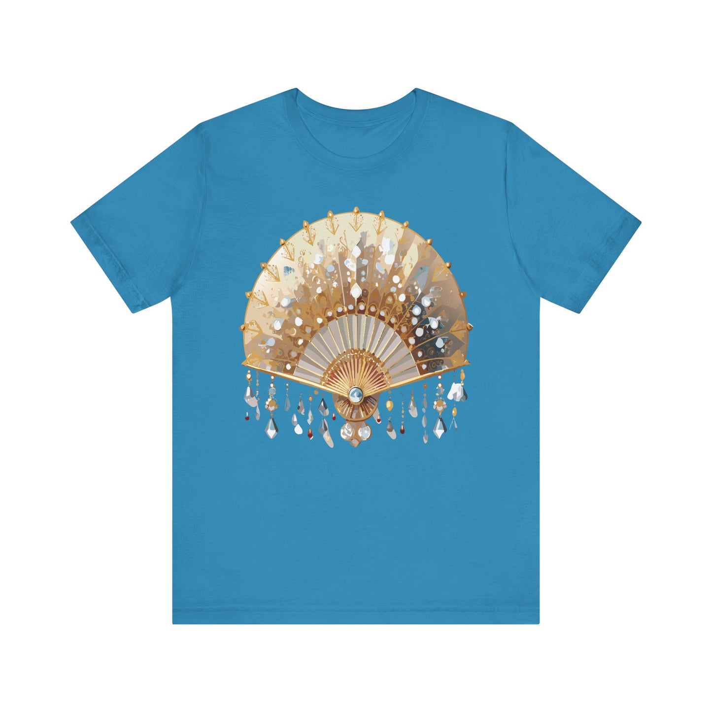 Fan shirt, Shirt with Fan, Tee Shirt with Gold Blower