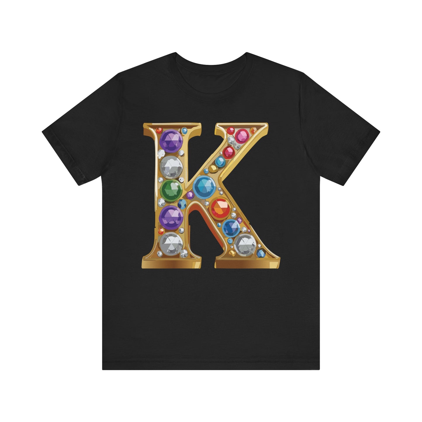 Letter Shirt, Shirt with Letters, Tee Shirt with Gold Letter, Shirt with Antique Letters