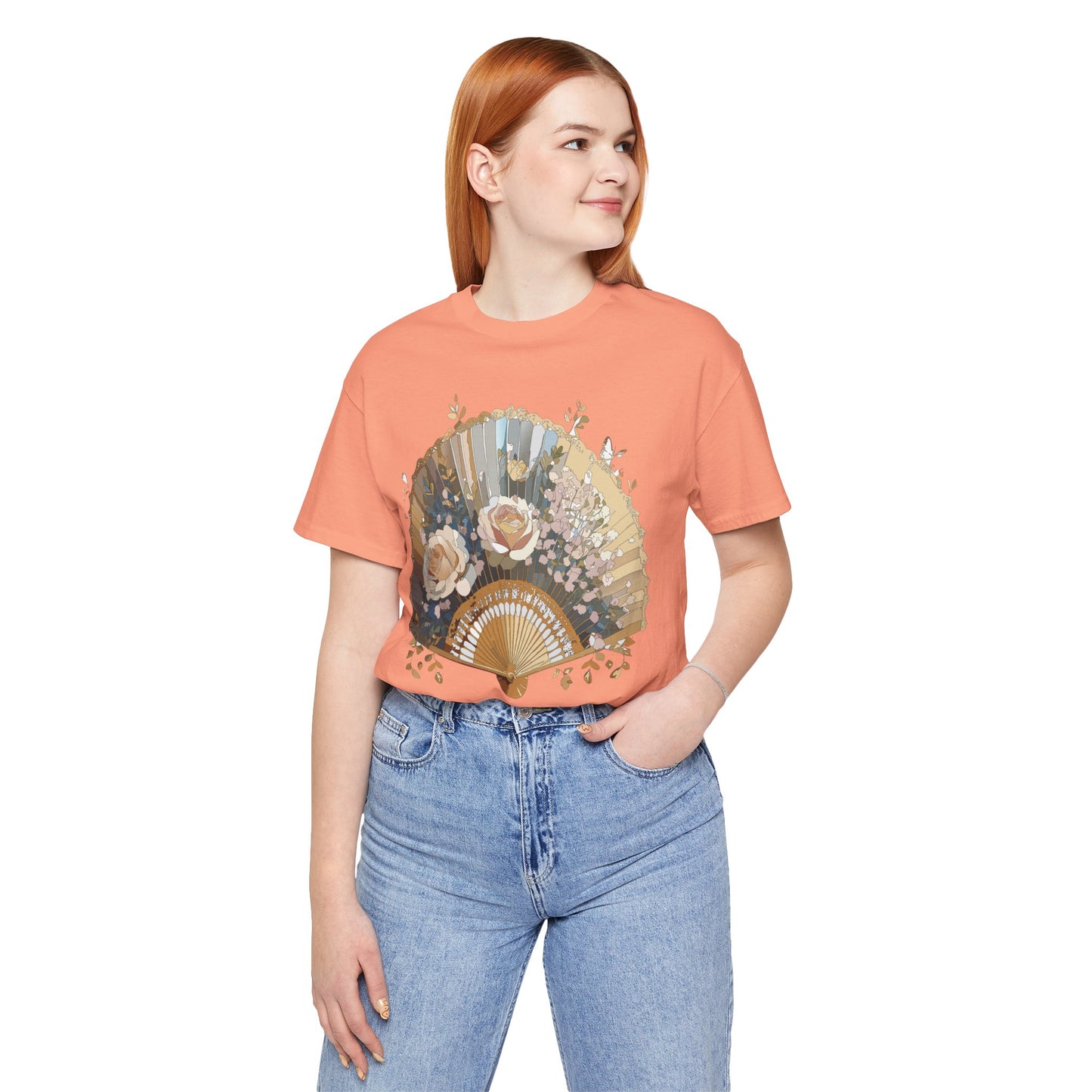 Fan shirt, Shirt with Fan, Tee Shirt with Gold Blower