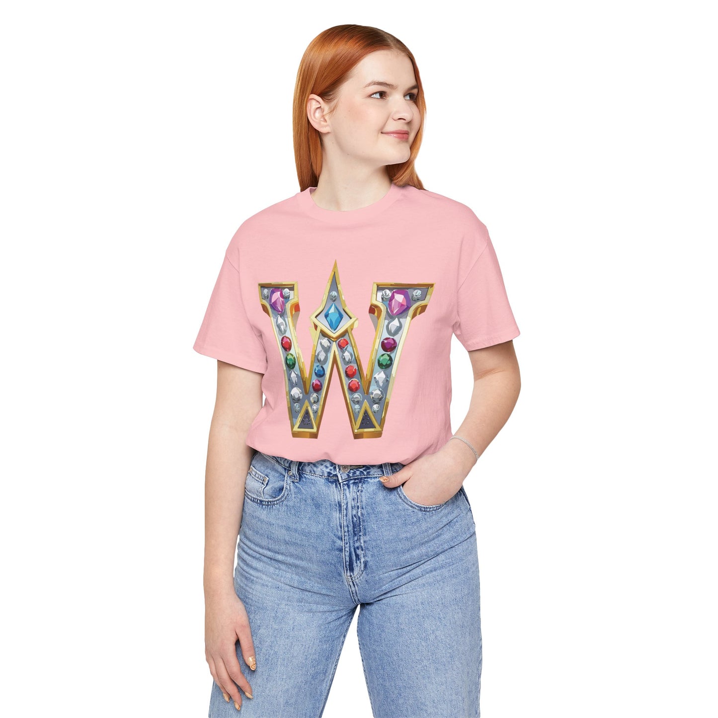 Letter Shirt, Shirt with Letters, Tee Shirt with Gold Letter, Shirt with Antique Letters