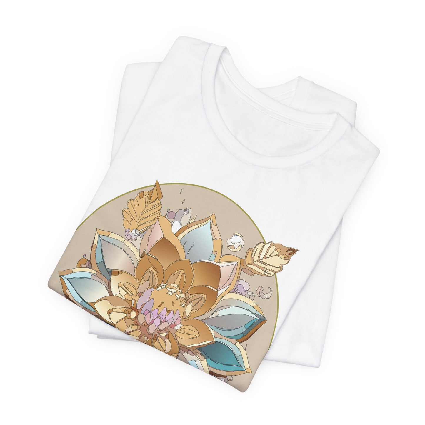 Floral Shirt, Flower Shirt, Tee Shirt with Antique Flower