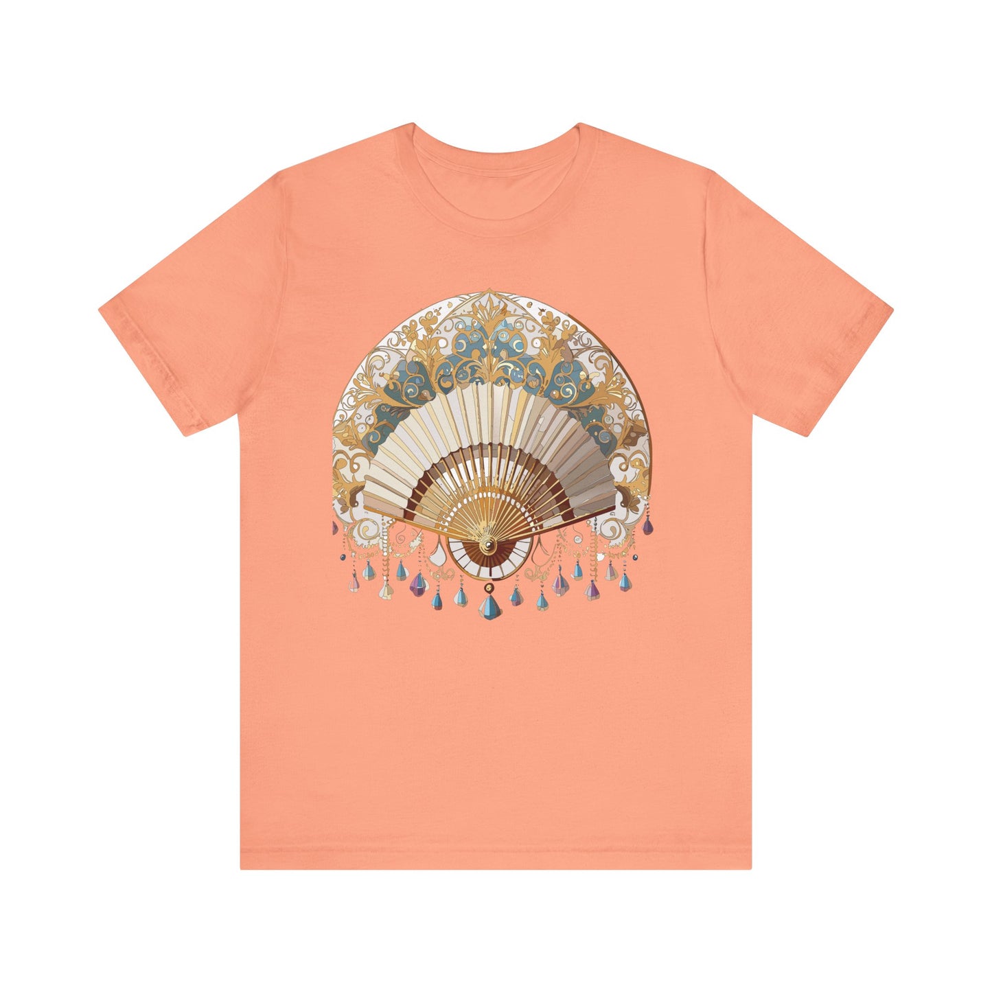 Fan shirt, Shirt with Fan, Tee Shirt with Gold Blower
