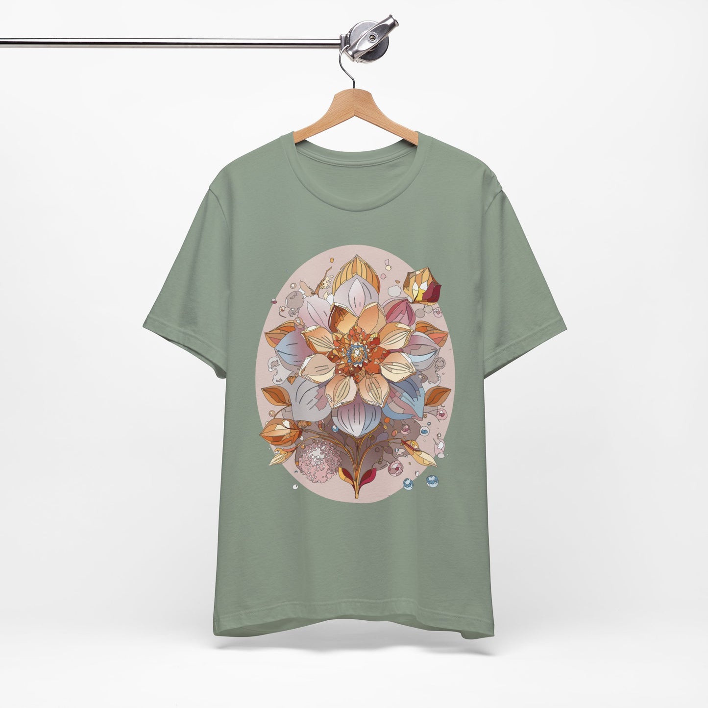 Floral Shirt, Flower Shirt, Tee Shirt with Antique Flower