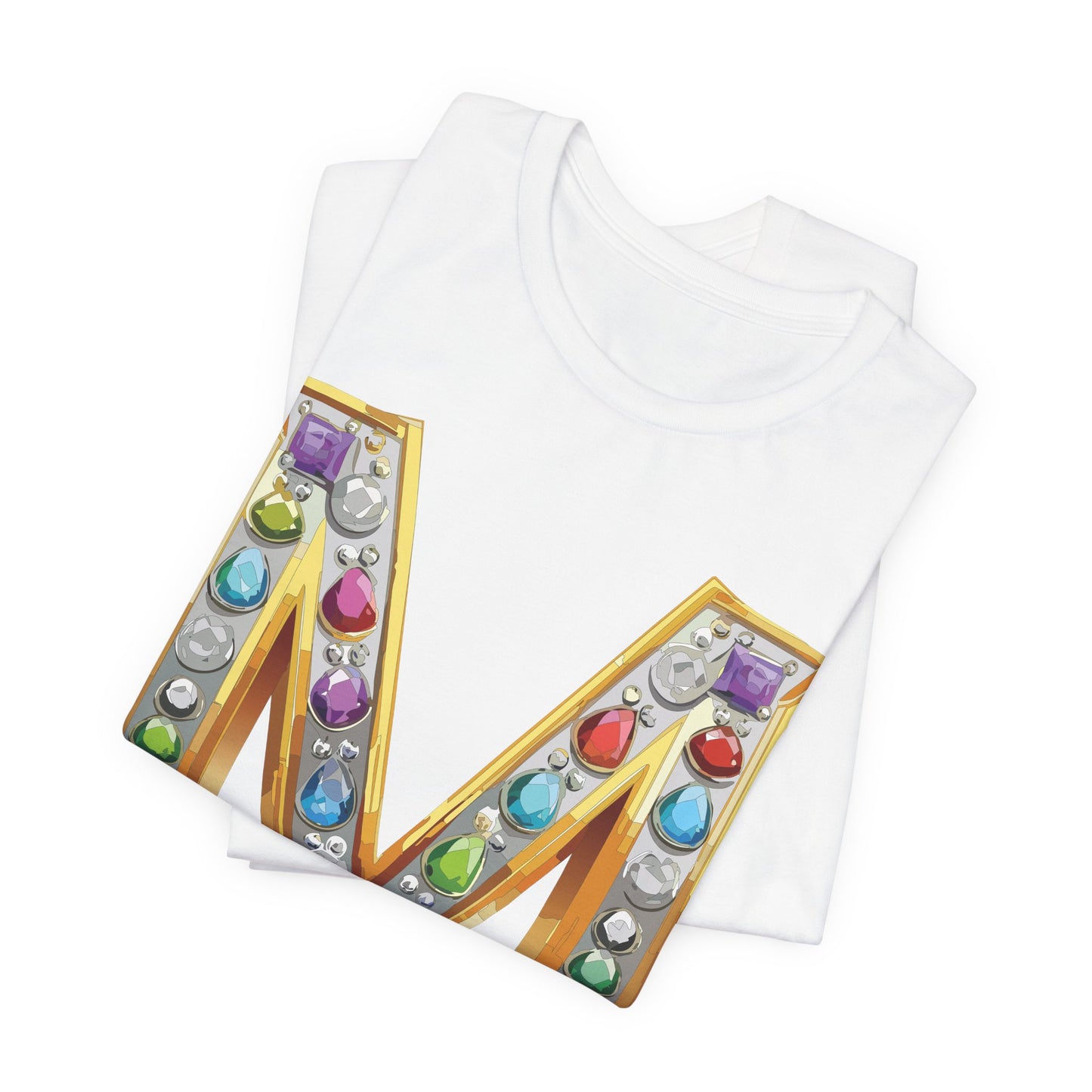 Letter Shirt, Shirt with Letters, Tee Shirt with Gold Letter, Shirt with Antique Letters