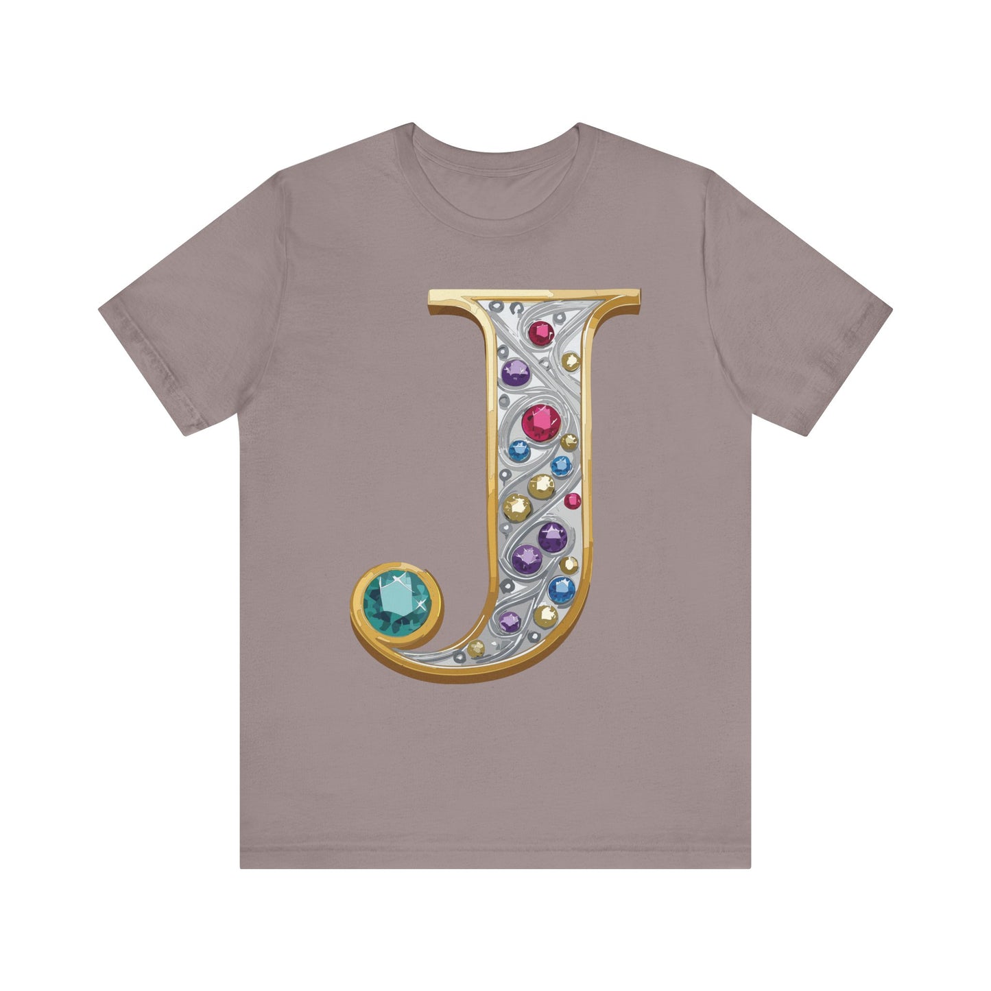 Letter Shirt, Shirt with Letters, Tee Shirt with Gold Letter, Shirt with Antique Letters